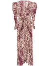 Isabel Marant Midikleid Albini Aus Einem Seidengemisch In Purple