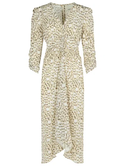 Isabel Marant Albini Ecru Silk Dress In Neutral