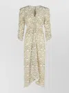 Isabel Marant 'albini' 'ecru' Silk Dress In Neutral