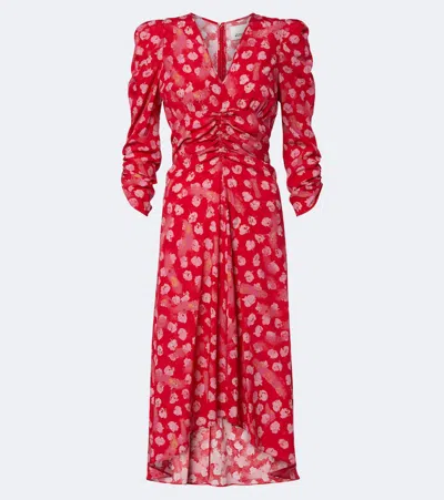 Isabel Marant Albini Floral Silk-blend Midi Dress In Multi