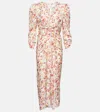 Isabel Marant Albini Floral Midi Dress In Ecru