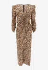 Isabel Marant Albini Python Print Silk Midi Dress