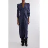 Isabel Marant Albini Stretch Silk Midi Dress In Blue