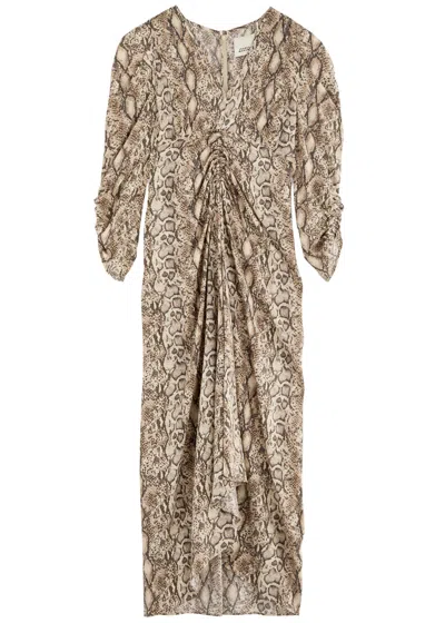 ISABEL MARANT ISABEL MARANT ALBINI STRETCH-SILK MIDI DRESS