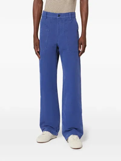 Isabel Marant Albo Patch-pocket Trousers In Blue