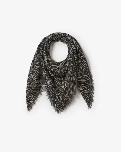 Isabel Marant Alecia Cashmere Scarf In Zebra