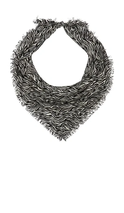 Isabel Marant Alecia Scarf In Black & White