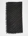 Isabel Marant Alecia Wool And Cashmere Fringed Scarf In Black