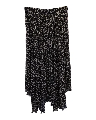 Isabel Marant Alena Printed Midi Skirt In Black Polyester
