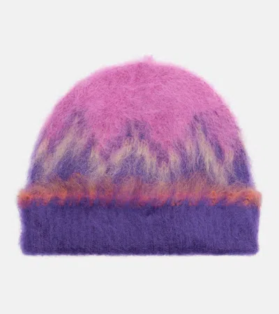 Isabel Marant Alessa Mohair-blend Beanie In Purple