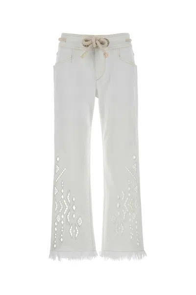 Isabel Marant Alison Denim Jeans In White