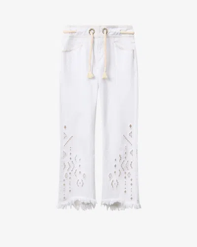 Isabel Marant Alison Straight-leg Trousers In White
