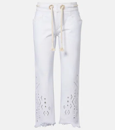 Isabel Marant Alison Straight Jeans In White