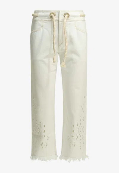 Isabel Marant Alison Straight-leg Jeans In White