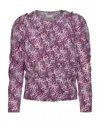 Isabel Marant Graphic-print Silk-blend Blouse In Purple