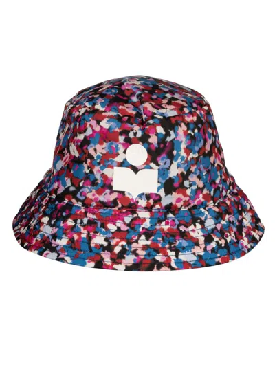 Isabel Marant Allover Graphic Printed Drawstring Bucket Hat In Multi