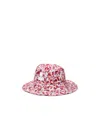 Isabel Marant Allover Graphic Printed Drawstring Bucket Hat In Pink