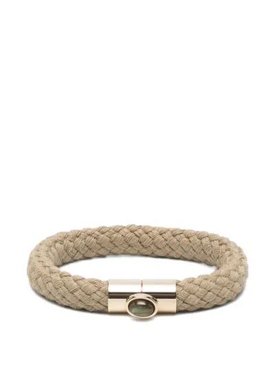 Isabel Marant Alma Braided Gemstone-embellished Bracelet In Brown