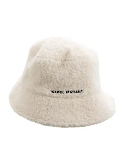 Pre-owned Isabel Marant Alpaca Blend Bucket Hat In Neutrals