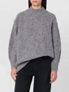 Isabel Marant Alpaca Blend Sweater Asymmetric Hem In Gray
