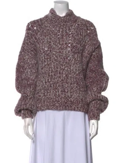 Pre-owned Isabel Marant Alpaca Mock Neck Sweater In Multi