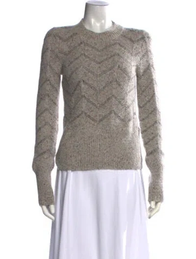 Pre-owned Isabel Marant Alpaca Patterned Sweater In Grey