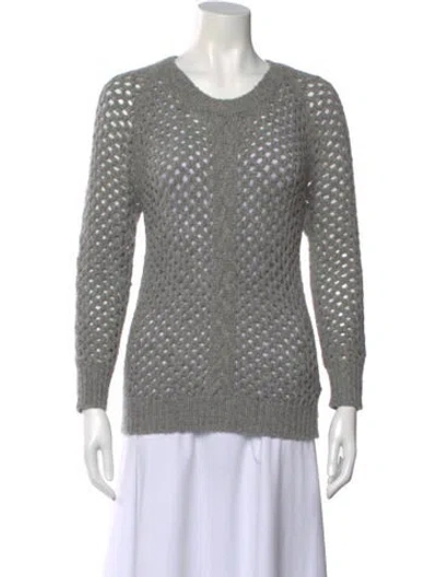Pre-owned Isabel Marant Alpaca Scoop Neck Sweater In Gray