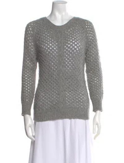 Pre-owned Isabel Marant Alpaca Scoop Neck Sweater In Gray