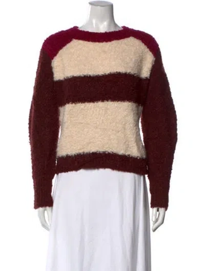 Pre-owned Isabel Marant Alpaca Striped Sweater In Red