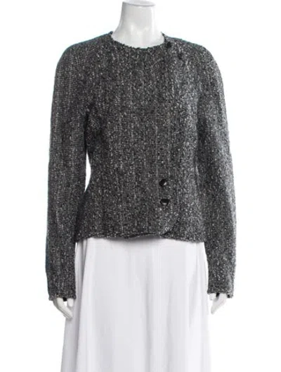 Pre-owned Isabel Marant Alpaca Tweed Pattern Jacket In Grey