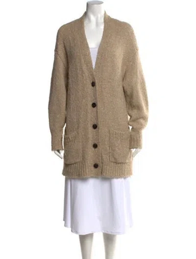 Pre-owned Isabel Marant Alpaca V-neck Sweater In Brown