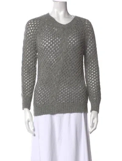 Pre-owned Isabel Marant Alpaca V-neck Sweater In Grey
