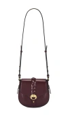 Isabel Marant Alta Small Shoulder Strap In Burgundy