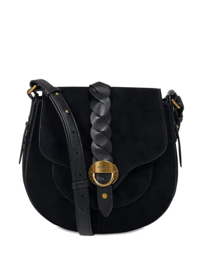 Isabel Marant Altay Braided-detail Saddle Bag In Black