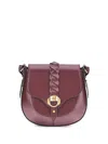 Isabel Marant Crossbody Suede Bag With Adjustable Braided Strap In Red