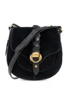 Isabel Marant Altay Small Python-embossed Leather Shoulder Bag In Black
