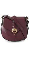 Isabel Marant Alta Small Shoulder Strap In Burgundy