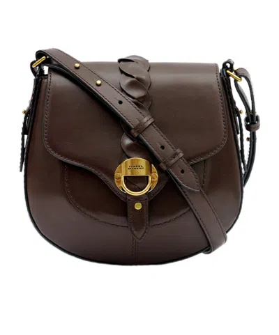 Isabel Marant Altay Small Leather Shoulder Bag In Brown