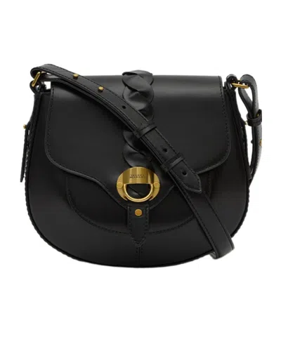 Isabel Marant Altay Small Leather Shoulder Bag In Black
