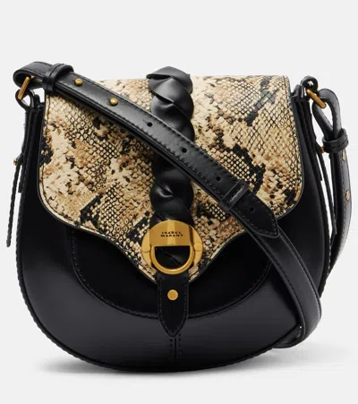 Isabel Marant Altay Small Leather Shoulder Bag In Black