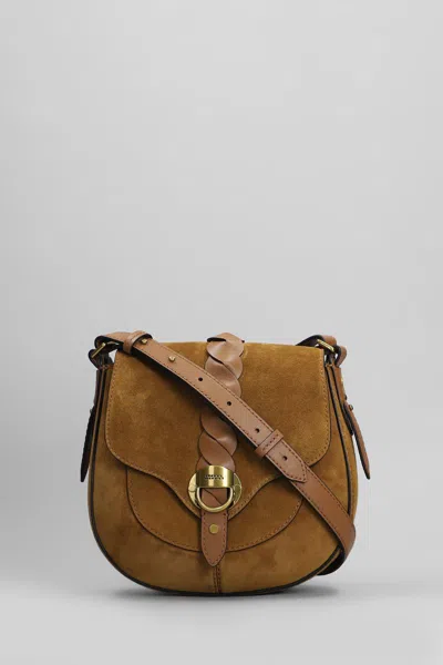 Isabel Marant Altay Small Shoulder Bag In Brown Suede In Multicolor