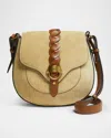 Isabel Marant Altay Small Suede Saddle Crossbody Bag In Brown