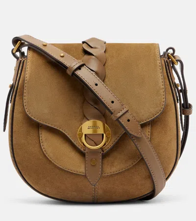 Isabel Marant Altay Small Suede Shoulder Bag In Brown