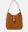 Isabel Marant Altay Hobo Suede Calfskin Leather Bag In Brown