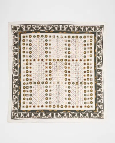 Isabel Marant Altena Printed Bandana Scarf In Ecru