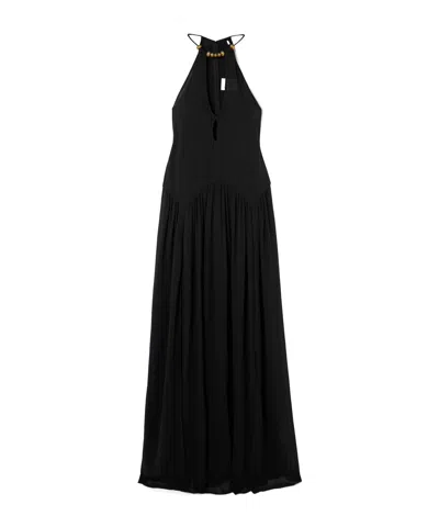 Isabel Marant Alviali Embellished Cutout Silk-georgette Maxi Dress In Animal Print
