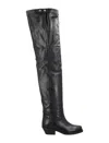 Isabel Marant 40mm Amati-gb Leather Knee High Boots In Black