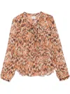 Isabel Marant Marant Ametissa Blouse In Orange