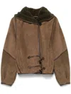 Isabel Marant Shearling Amiel Short Coat In Brown