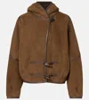 Isabel Marant Amiel Leather-trimmed Suede Jacket In Brown